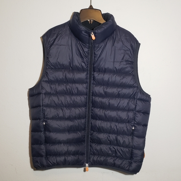Save The Duck Nolan Ultra Light Navy Blue Puffer Vest Size large